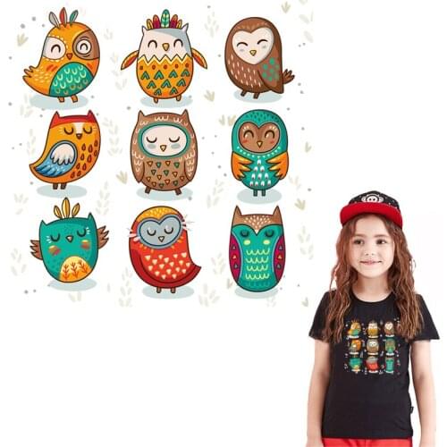 Cute Cartoon Patch For Ironing Children Application Of Iron On Patches Applications Of Cute Owl Stripes For Clothing Appliques
