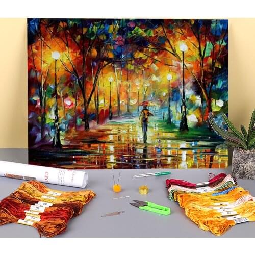 Unreal Scenes Pre-Printed 11CT Cross Stitch Complete Kit DIY Embroidery DMC Threads Sewing Handmade Hobby Painting Jewelry