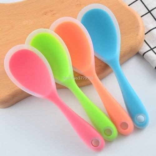 New Silicone Rice Scoop Kitchen Non-stick Rice Spatula High Temperature Resistant Non-stick Pan Kitchen Utensils