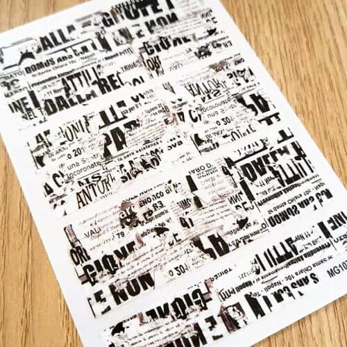 Newest MG0719-30 3D letter design nail stickers 3d Japan Korea style nail decals self-adhesive DIY nail decoration WRAPS