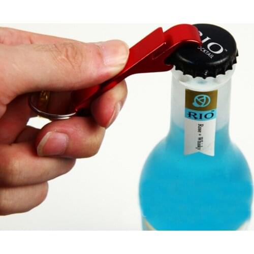 Wholesale Portable Beer Bottle Opener Keychain Mini Pocket Aluminum Alloy Beverage Beer Bottle Opener Wedding Party Favor Gifts