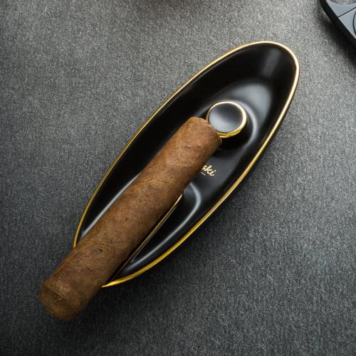 CIGAR ASHTRAY single slot bone china smoke extinguisher personality fashion ceramic ashtray cigar ashtray