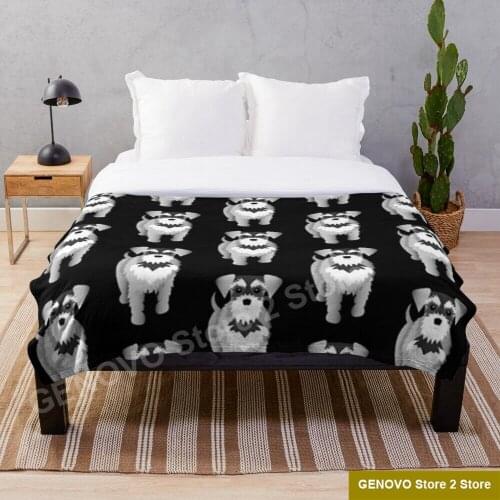 Schnauzer Throw Blanket Blanket Throws on Bed/Crib/Couch 150x200CM adult Baby Girls Boys Kids Gift Christmas