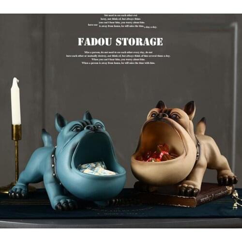MODERN SIMULATION DOG ORNAMENTS RESIN STORAGE BOX CRAFTS HOME LIVINGROOM DESKTOP FIGURINES DECORATION OFFICE STATUE ACCESSORIES
