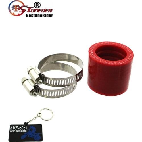 STONEDER Red Carburetor Carb 30mm Intake Pipe Rubber Manifold Adapter Boot Sleeve Joint For Pit Dirt Bike Motorcycle