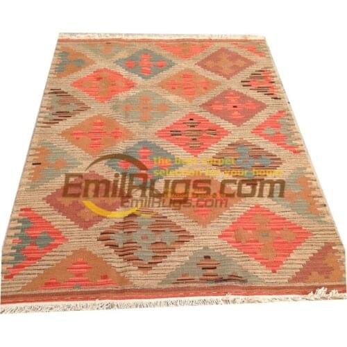 Tapete kilim Fabric Handmade Turkish Home Decoration Geometric Bedroom Turkish Natural