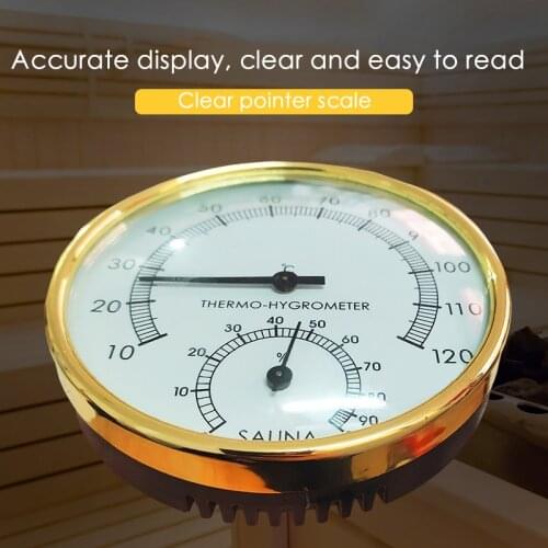 Stainless Steel Thermometer Hygrometer for Sauna Room Temperature Humidity Meter Household Merchandises