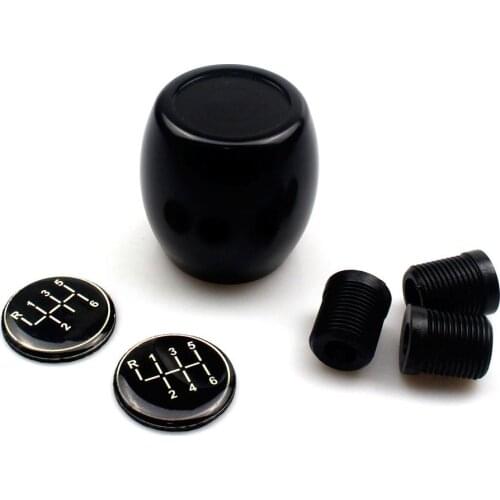 Universal Car Auto Manual Gear Stick Shift Knob Lever Shifter 5/6 Speed 2 Emblem