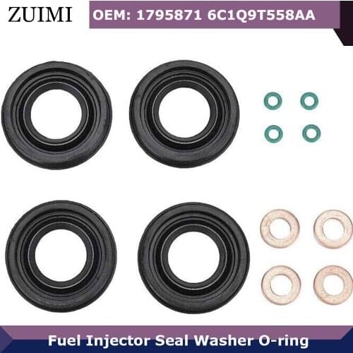 Fuel Injector Seal + Washer + O Ring Set For Citroen Relay 2010 2011 2013 2014 2015 2016 2017 2.2 HDI 1378433 1372494 1795871