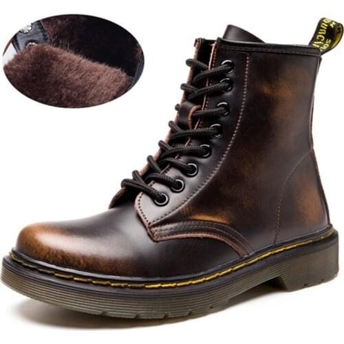 2019 Genuine Leather Women Boots Dr Ankle Boots Winter Fashion To Keep Warm Head Strap Leather Boots Dance Shoes Ladies Boots