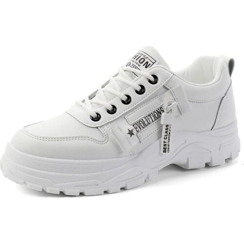 2020 spring autumn Woman Comfortable Breathable Flats sports Shoes Female Platform white Sneakers Women Chaussure Femme trainers