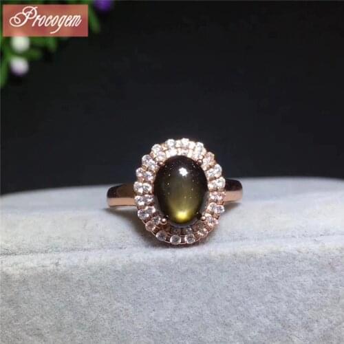 Natural starlight Sapphire Rings for Women Valentines Day gift 7x9mm Genuine Gemstones 925 Sterling silver fine Jewelry #234