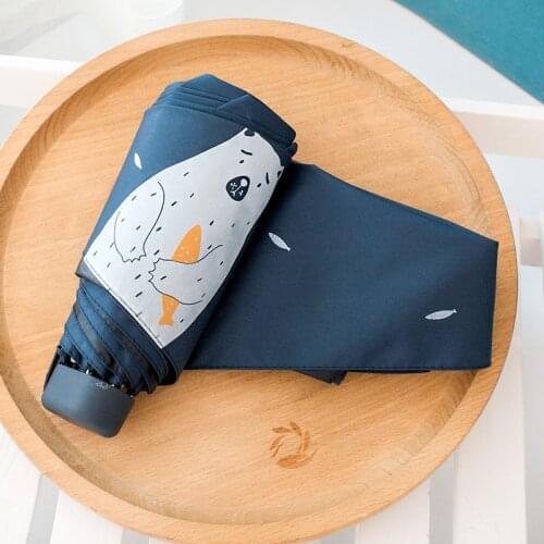 Sun umbrella sun protection UV protection female ultra light small mini pocket five folding vinyl umbrella dual-use rain umbrell