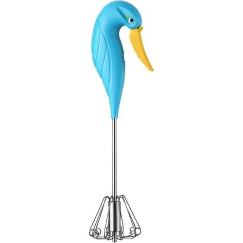 1pc Kitchen Whisk Stainless Steel 360° Rotatable Handheld Baking Beater Egg Whisk Semi-automatic whisk for Kitchen Tools