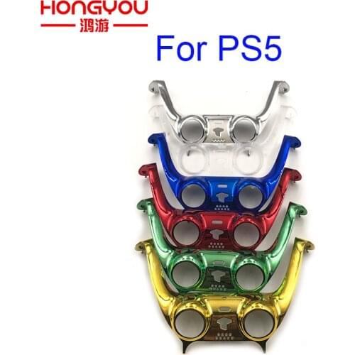 10pcs Controller Handle Front Middle Housing Shell for Sony PS5 Gamepad Decorative Strip Skin Case Cover Face-plate Replacement