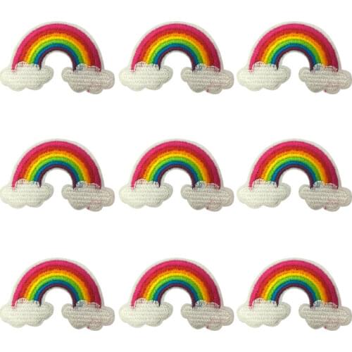 Pulaqi 10PCS Rainbow Cartoon Patch LGBT Wholesale Patches Iron On Patches For Clothing GAY Wholesale Dropship Custom Patch