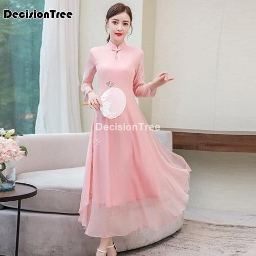 2021 vietnam aodai chinese traditional dress chinese dress qipao long chinese cheongsam dress chinoise modern cheongsam dress