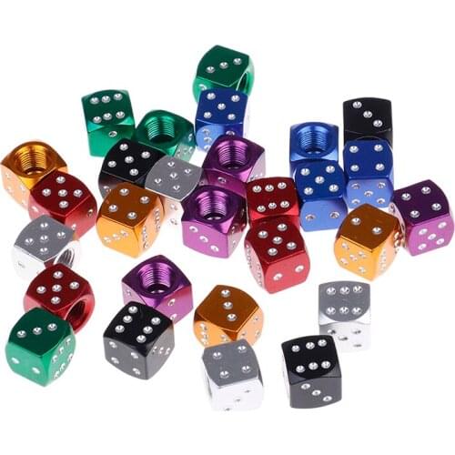 4pcs / Lot Universal Dice Tire Tyre Car Auto Truck Valve Stem Cover Caps Wheel Rims