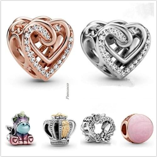 Authentic 925 Sterling Silver Passions Regal Crown Charm Beads Fit Women Pandora Bracelet & Necklace Jewelry