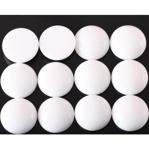 16MM Round Cabochon CAB Stone White Porcelain No Drilled Hole Bead for Women DIY Jewelry Making Ring 10Pcs/Lot K904