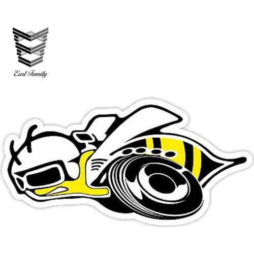EARLFAMILY 13cm X 6.6cm Car Sticker Super Bee Decal Personality Car Styling Animal Vinyl Decal Graphic Waterproof Stickers