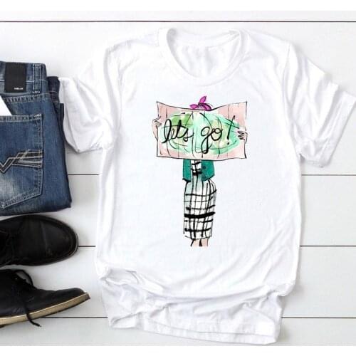 Women Travel Holiday Cute Sweet Vacation Fashion Cartoon Summer Graphic T Top Lady Print Tee Female Tshirts Clothes T-Shirt