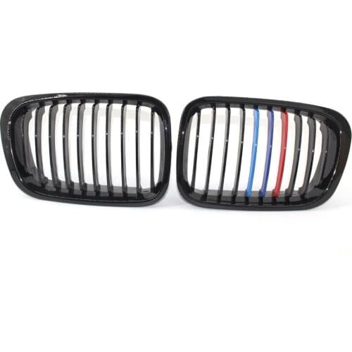 Gloss Black M- Color Grille Kidney Grill for BMW E46 3 Series 4 Door 98-01 ABS