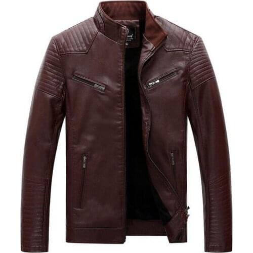 Leather Biker Jacket Mens Plus Velvet Outerwear Biker Motorcycle Male Classic Jacket Chaquetas De Cuero Hombre Motocicleta