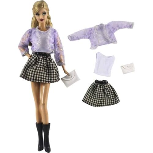 Fashion Office Lady Dress Outfit Suit Sets for Barbie BJD FR SD Doll Clothes Role Play Accessories Toys for Girl