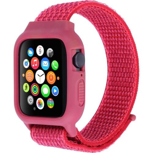Nylon Loop Strap &Case for Apple Watch 44mm 40mm Iwatch 42mm 38mm Smart Watch Bracelet correa Apple Watch 6 SE 5 4 3 2 1