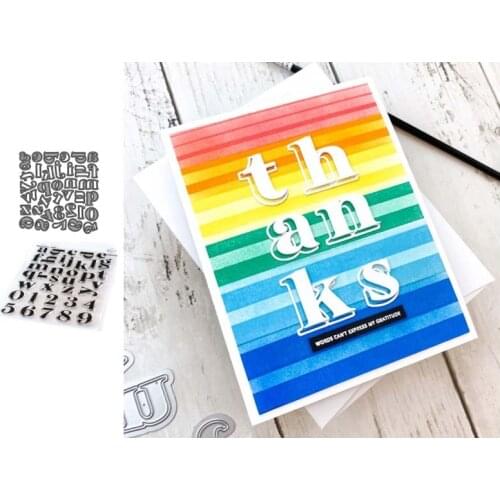 Lower Case Letters Words Numbers Metal Cutting Dies and Stamps Scrapbooking Craft Stencil Seal Sheet Decor Embossing Template