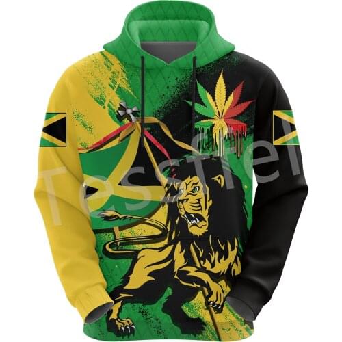 Tessffel County Flag Africa Jamaica King Emblem Lion NewFashion Tracksuit 3DPrint Men/Women Streetwear Harajuku Funny Hoodies 24