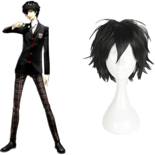 Hot Game Persona 5 Cosplay JOKER Ren Amamiy Cosplay Wigs Heat Resistant Synthetic Halloween Carnival Party Persona5 Cosplay Wigs