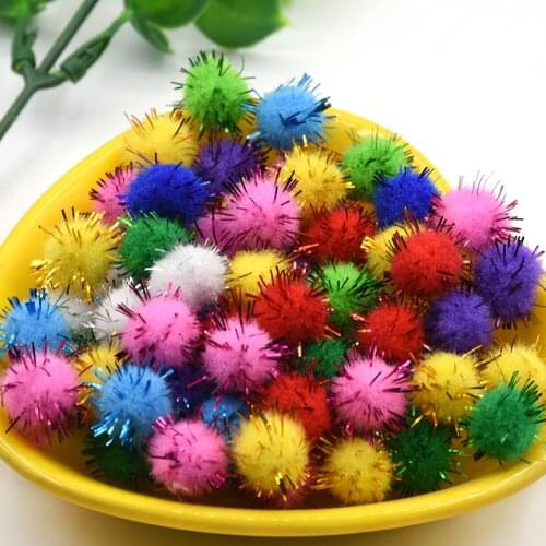 Pompom 10/15/20/25/30mm Mix Color Christmas Pom pom Fur Craft DIY Soft Plush Ball Pompoms Hair Root Diy Children Toys 200pcs