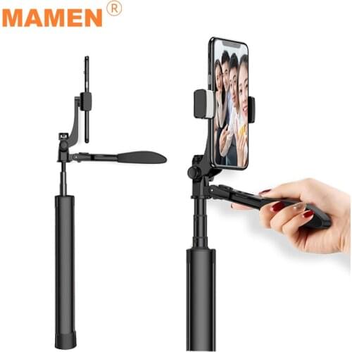 MAMEN 80-160cm Bluetooth Selfie Stick Handheld Video Stabilizer With Tripod For Xiaomi HUAWEI iPhone Smartphones Shooting
