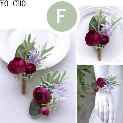 Wedding Wrist Corsage Bracelet Flower Wedding Bracelet for Bridesmaid Hand Flowers Marriage Wedding Planner Corsage Boutonniere