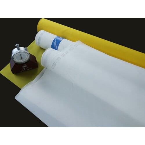 30 Meters 43T 110mesh 80UM White Yellow silk screen printing mesh low elongation mesh 100% polyester monofilament stencil cloth