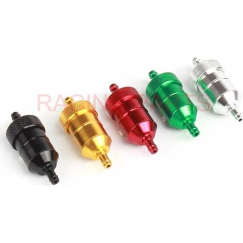 1/4" 6mm Universal Aluminium Inline Fuel Oil Filter Motorcycle Pit Dirt Bike Fuel filter free shipping