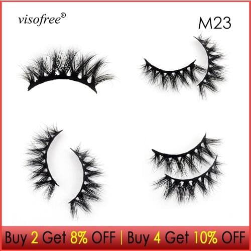 Visofree Eyelashes 3D Mink Lashes Thick lashes Cruelty Black Mink Eyelashes Handmade lashes Natural Long False Eyelashes Beauty
