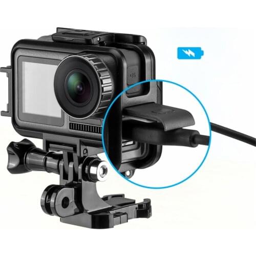 For TELESIN PC Protective Frame For DJI OSMO ACTION Camera Rabbit Cage Charging Shell Frame Charging Frame Accessories