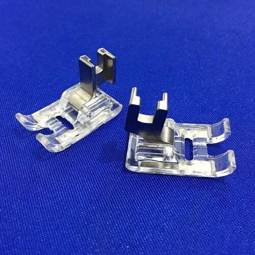 1PC Clear Glide Open Toe Satin Stitch Foot For Singer Janome Brother Bernette 7303L AA7229