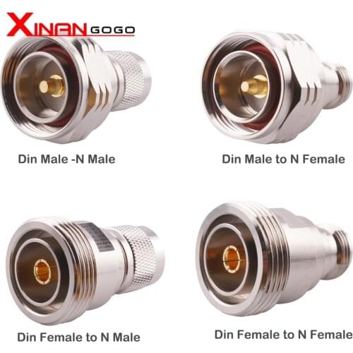 RF coaxial adapter L29 7/16 DIN female to N male connector