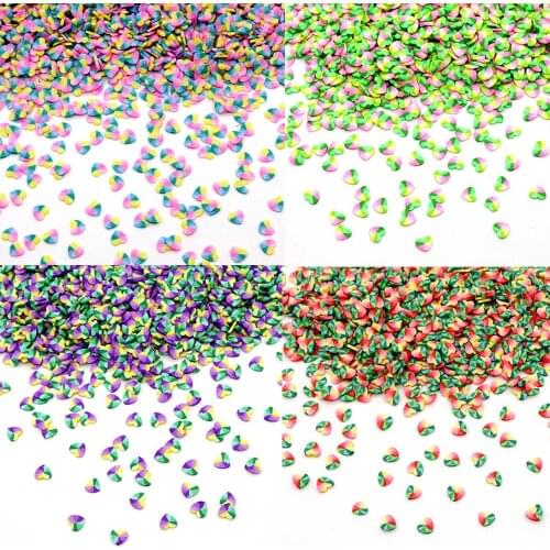 10g Colorful Heart Shaped Slices Additives For Slime Filler Lizun Nail Art Diy Charm Slime Supplies Accessories Decoration Toy