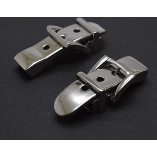 2pcs/lot Approx Hole Size : 11.3*5.3mm Stainless Steel Belt Clasps for Bracelets Making Jewelry Findings Wholesale DIY Parts