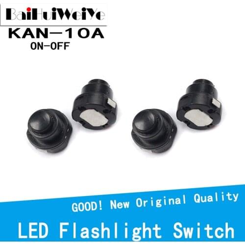 20PCS 1010X Small Round Cone Circular Flashlight Button Push Switch KAN-10A Self-Locking Switch ON-OFF