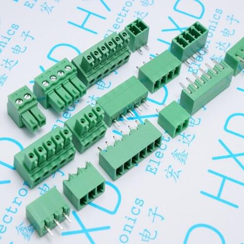 200pcs/lot 15E DG 3.81 wire terminal KF2EDGK 3.81 mm 2P / 3/4/5/6/7/8 P hole socket pin straight needle for sale