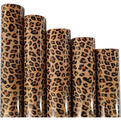 3D Heat Transfer Vinyl Leopa pattern Vinyl roll Iron on HTV t shirts Heat Press film easy to cut and weed Transfer Vinyl sheets