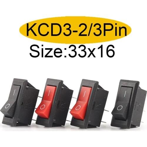 5/10Pcs 2/3Pin 2 Position Rocker Switch 15A/20A 250V/125V 33X16mm ON/OFF Boat Rocker Switch Car Dash Dashboard Truck RV ATV Home