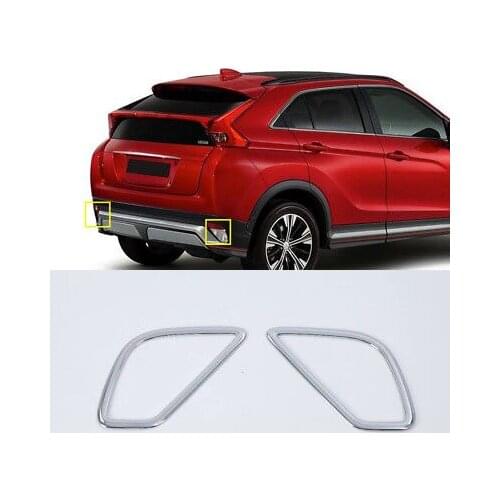 ABS Chrome Rear Fog Light Lamp Cover Trim 2pcs For Mitsubishi Eclipse Cross 2018