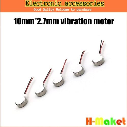 Free shippping NEW 10*2.7MM Button type vibrating motor 1027